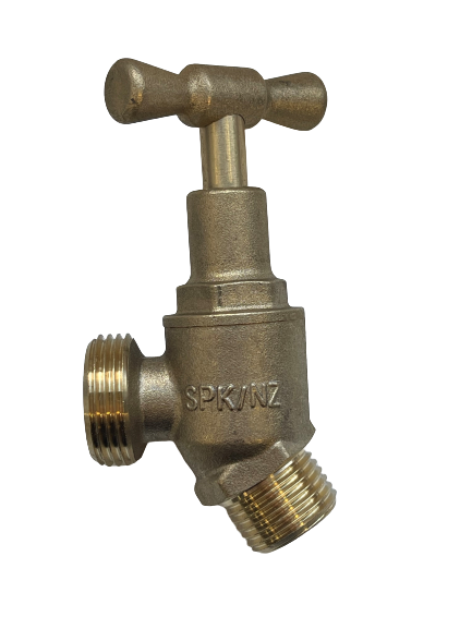 Brass Angle Hose Tap Male from Liquid Action